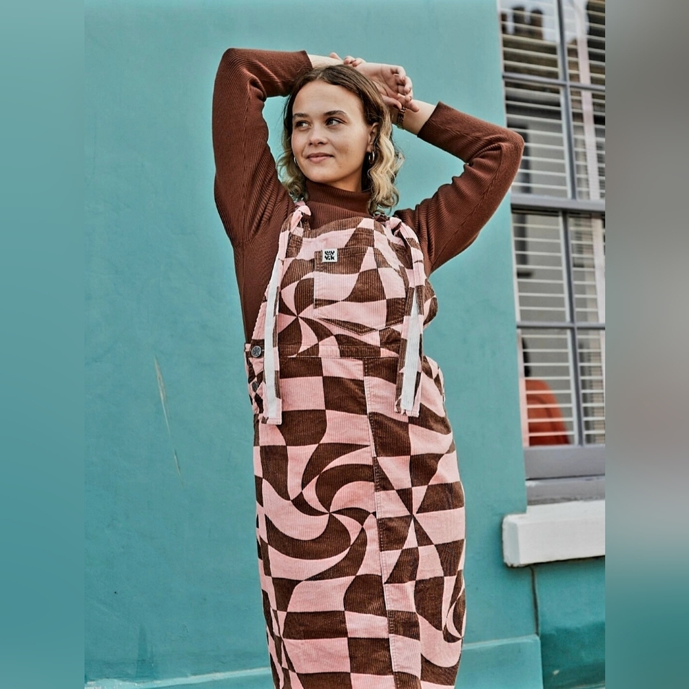 LUCY & YAK Danni Dress: ORGANIC COURDUROY in "Margot" UK30/US26